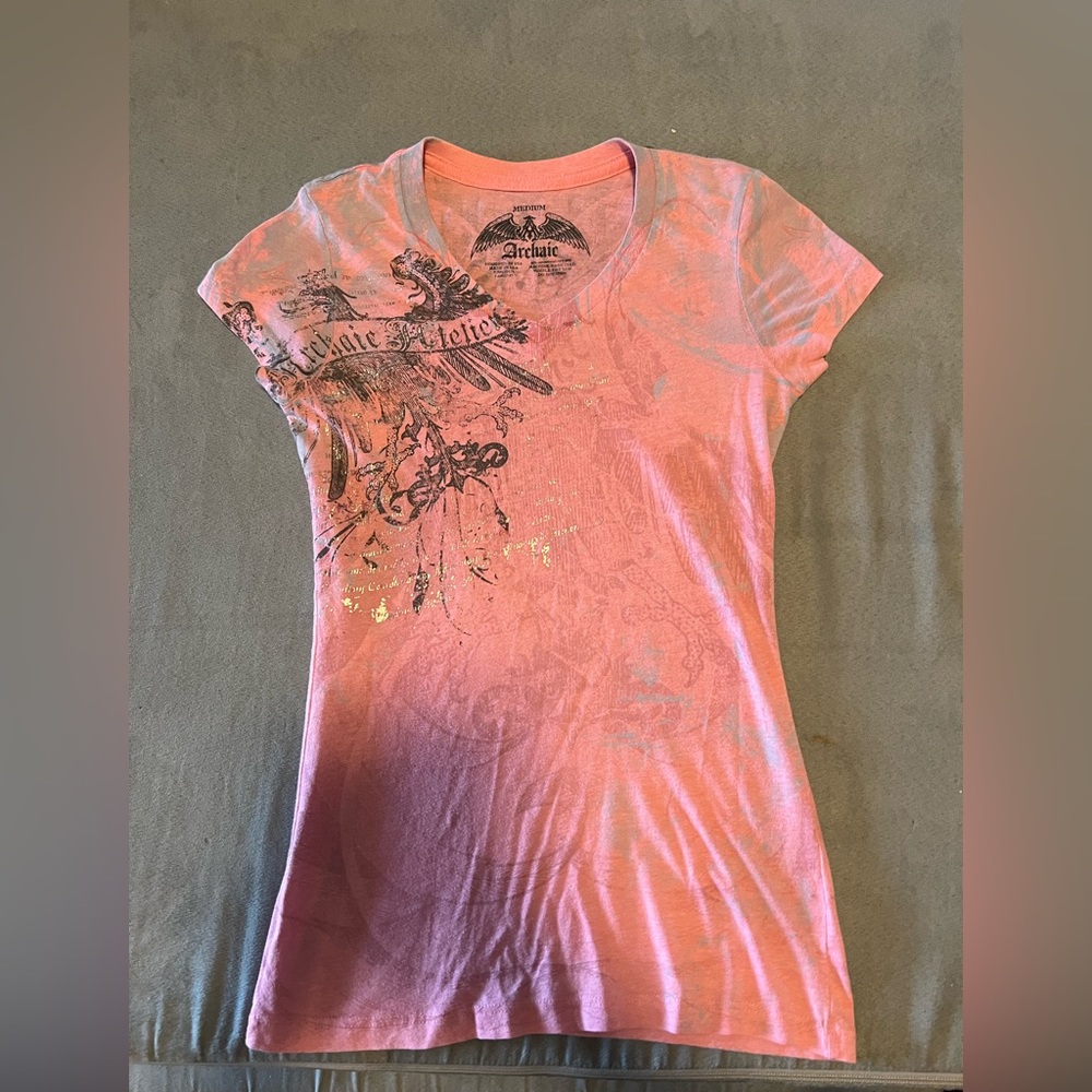 Light pink Archaic by Affliction shirt